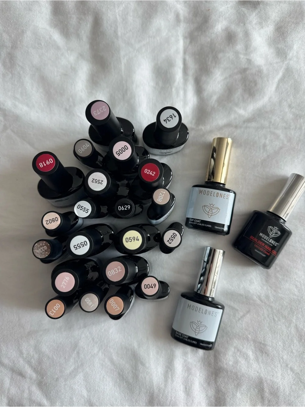 Modelones Black & White Gel Nail Polish Bundle - Assorted Bottles